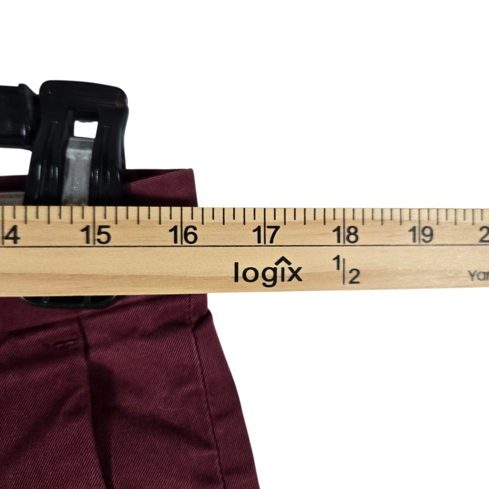 Banana Republic Emerson Shorts Mens 31 Solid Burgundy Chino Cotton Preppy - Picture 4 of 8